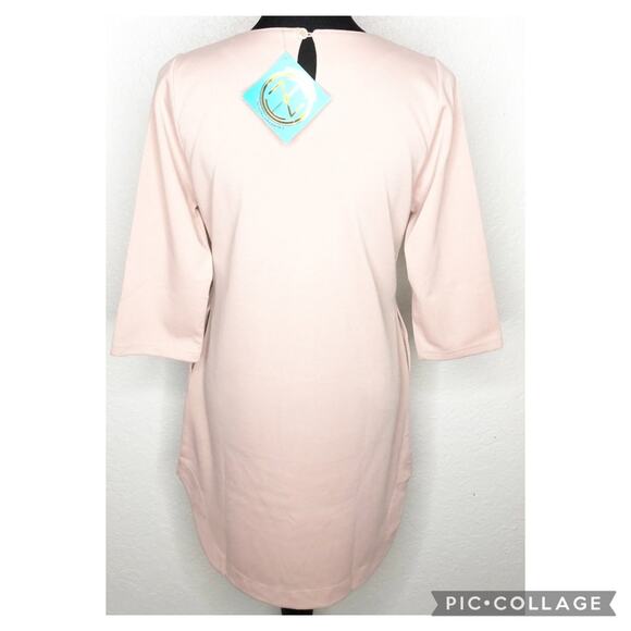 Tracy Negoshian Jada blush light pink sheath dress size Medium NWT - Picture 13 of 13